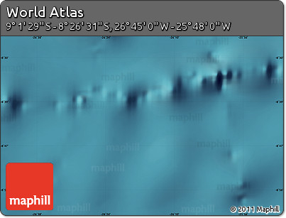 Satellite Map of the Area around 8° 44' 0" S, 26° 16' 29" W
