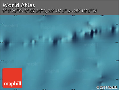 Satellite Map of the Area around 8° 44' 0" S, 26° 16' 29" W