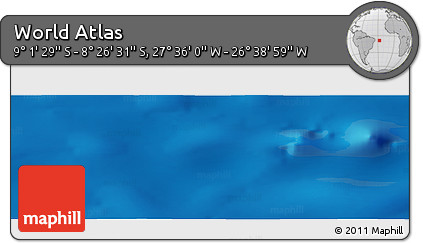 Physical Panoramic Map of the Area around 8° 44' 0" S, 27° 7' 30" W
