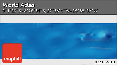 Physical Panoramic Map of the Area around 8° 44' 0" S, 27° 7' 30" W