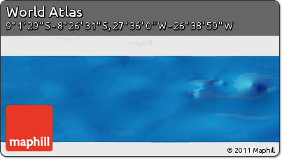 Physical Panoramic Map of the Area around 8° 44' 0" S, 27° 7' 30" W