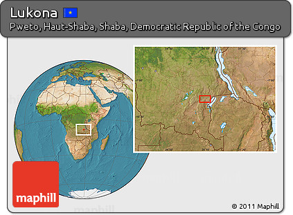Satellite Location Map of Lukona