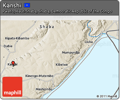 Shaded Relief 3D Map of Kanshi