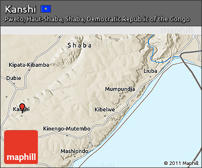 Shaded Relief 3D Map of Kanshi