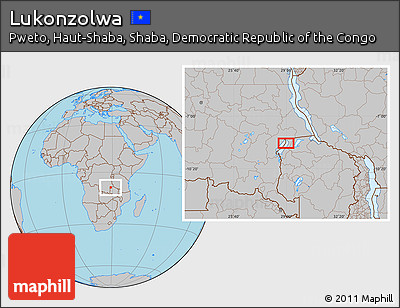 Gray Location Map of Lukonzolwa