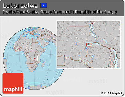 Gray Location Map of Lukonzolwa