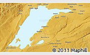 Physical 3D Map of the area around 8° 44' 0" S, 29° 49' 30" E