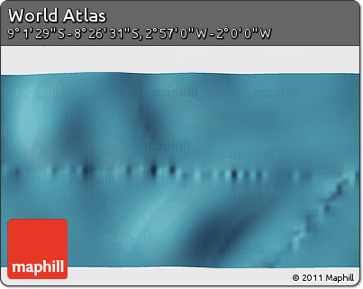 Satellite 3D Map of the Area around 8° 44' 0" S, 2° 28' 30" W