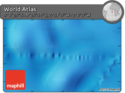 Physical Map of the Area around 8° 44' 0" S, 2° 28' 30" W