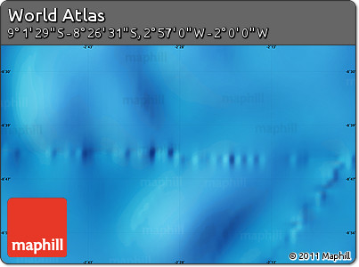 Physical Map of the Area around 8° 44' 0" S, 2° 28' 30" W