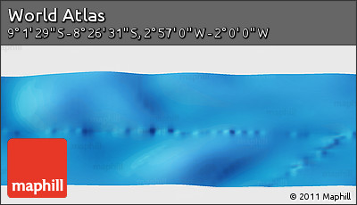 Physical Panoramic Map of the Area around 8° 44' 0" S, 2° 28' 30" W