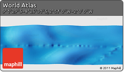 Physical Panoramic Map of the Area around 8° 44' 0" S, 2° 28' 30" W
