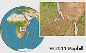 Satellite Location Map of the area around 8° 44' 0" S, 30° 40' 29" E