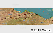 Satellite Panoramic Map of the area around 8° 44' 0" S, 30° 40' 29" E