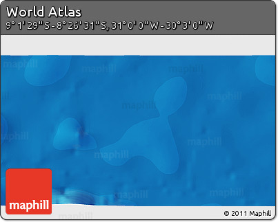 Political 3D Map of the Area around 8° 44' 0" S, 30° 31' 29" W