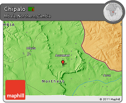 Political 3D Map of Chipalo