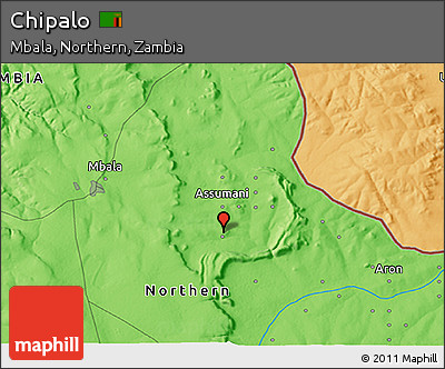 Political 3D Map of Chipalo