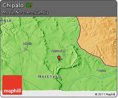 Political 3D Map of Chipalo