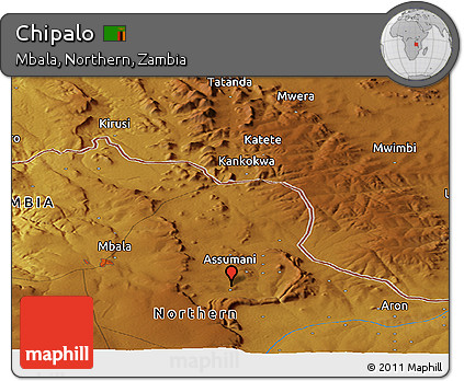 Physical Panoramic Map of Chipalo