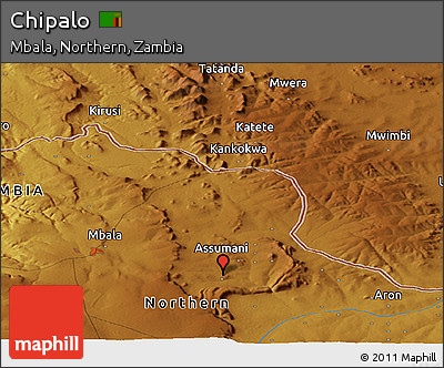 Physical Panoramic Map of Chipalo