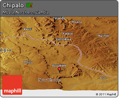 Physical Panoramic Map of Chipalo