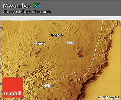 Physical 3D Map of Mwambas