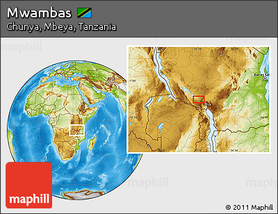 Physical Location Map of Mwambas