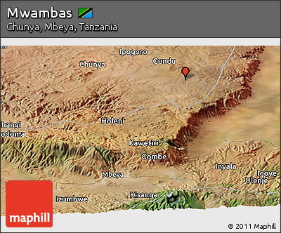 Satellite Panoramic Map of Mwambas