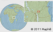 Savanna Style Location Map of the area around 8° 44' 0" S, 34° 55' 29" E, hill shading