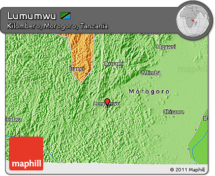 Political 3D Map of Lumumwu