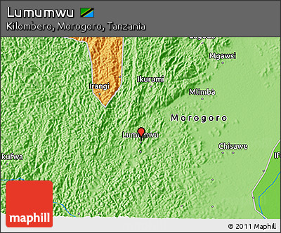 Political 3D Map of Lumumwu