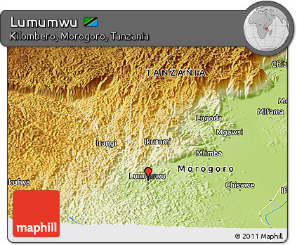 Physical Panoramic Map of Lumumwu