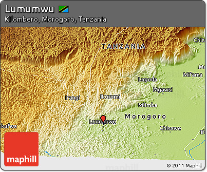 Physical Panoramic Map of Lumumwu