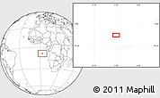 Blank Location Map of the area around 8° 44' 0" S, 3° 28' 30" E