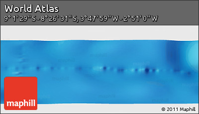 Physical Panoramic Map of the Area around 8° 44' 0" S, 3° 19' 30" W