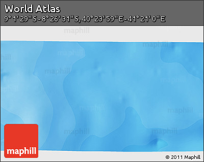 Political 3D Map of the Area around 8° 44' 0" S, 40° 52' 30" E