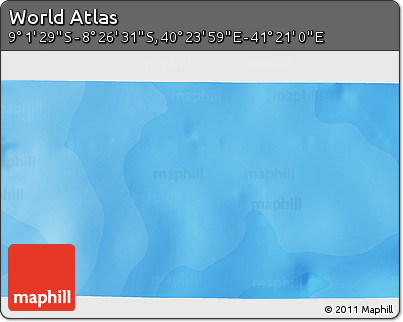 Political 3D Map of the Area around 8° 44' 0" S, 40° 52' 30" E