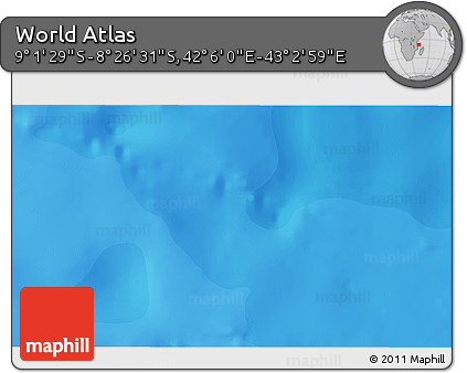 Political 3D Map of the Area around 8° 44' 0" S, 42° 34' 30" E