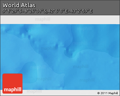 Political 3D Map of the Area around 8° 44' 0" S, 42° 34' 30" E