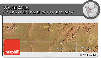 Satellite Panoramic Map of the Area around 8° 44' 0" S, 43° 16' 29" W