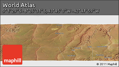 Satellite Panoramic Map of the Area around 8° 44' 0" S, 43° 16' 29" W