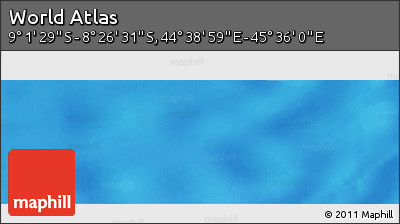 Physical Panoramic Map of the Area around 8° 44' 0" S, 45° 7' 30" E