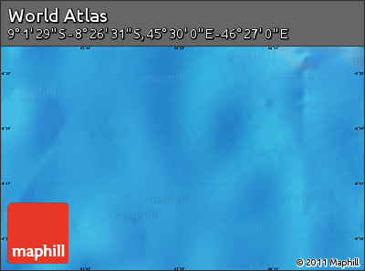 Physical Map of the Area around 8° 44' 0" S, 45° 58' 30" E