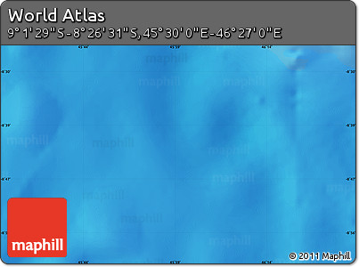 Physical Map of the Area around 8° 44' 0" S, 45° 58' 30" E