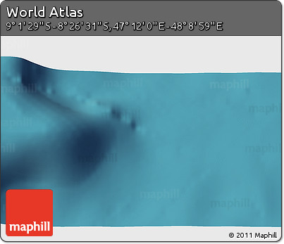 Satellite 3D Map of the Area around 8° 44' 0" S, 47° 40' 29" E