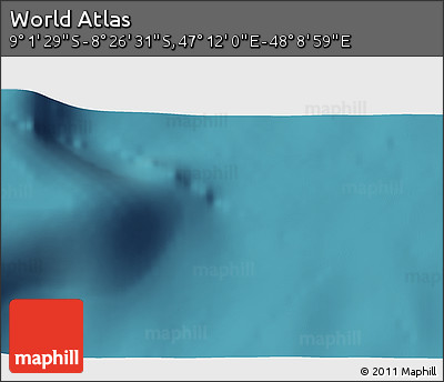 Satellite 3D Map of the Area around 8° 44' 0" S, 47° 40' 29" E