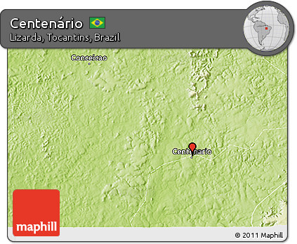 Physical 3D Map of Centenário