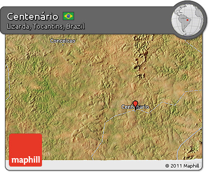Satellite 3D Map of Centenário
