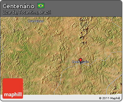 Satellite 3D Map of Centenário