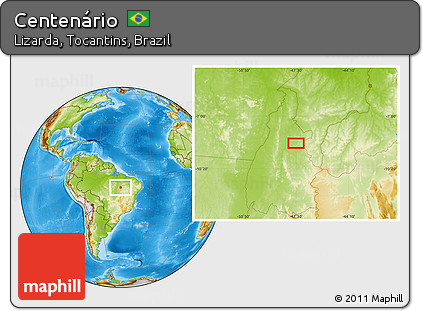 Physical Location Map of Centenário